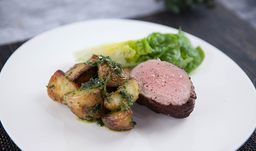 Roast Beef with Sauteed Parsley Butter Potatoes
