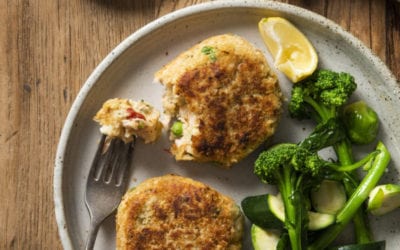 Potato, Salmon and Pea Fish Cake