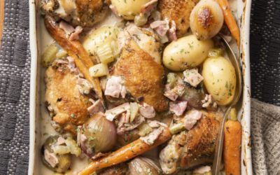 One Pot Chicken, Lemon, Tarragon and Potato Casserole