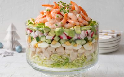 Christmas Potato & Prawn Cocktail Layer Salad