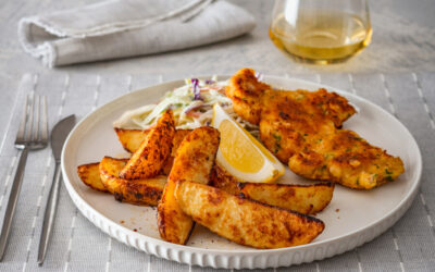 Chicken Schnitzel with Wedges