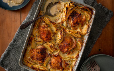 Creamy Chicken, Bacon And Mushroom Dauphinois Potatoes