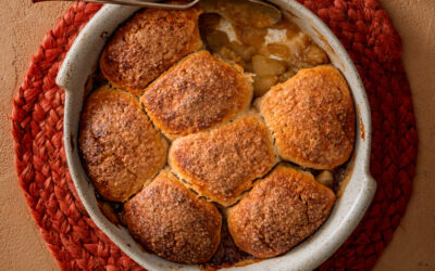 Salted Caramel Apple Cobbler