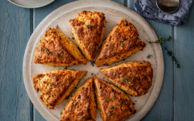 CARAMELISED ONION AND POTATO SCONES