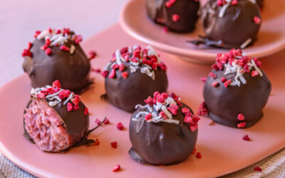 RASPBERRY, COCONUT & CHOCOLATE TRUFFLES