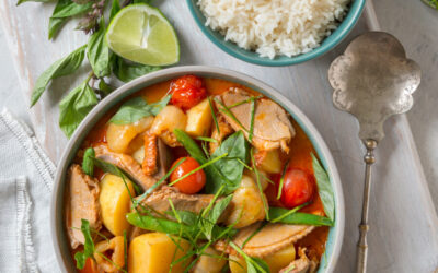 Thai Red Duck, Lychee and Potato Curry